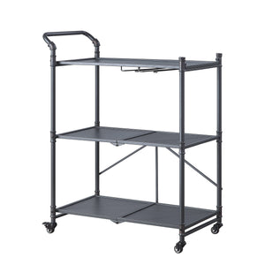 Cordelia Industrial Serving Cart Sandy Black, Dark Bronze Hand-Brushed Finish AC00359-ACME