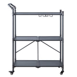 Cordelia Industrial Serving Cart Sandy Black, Dark Bronze Hand-Brushed Finish AC00359-ACME