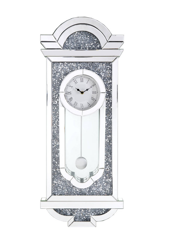 Noralie Glam Wall Clock Mirrored & Faux Diamonds AC00419-ACME