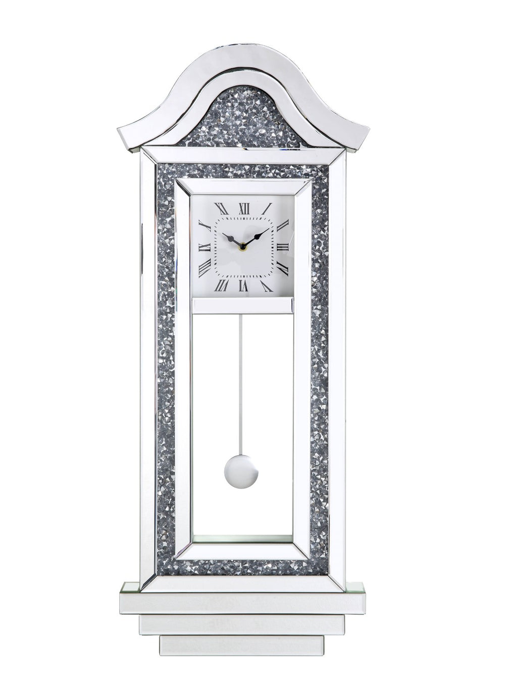 Noralie Glam Wall Clock Mirrored & Faux Diamonds AC00420-ACME