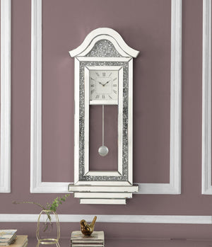 Noralie Glam Wall Clock Mirrored & Faux Diamonds AC00420-ACME