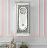 Noralie Glam Wall Clock Mirrored & Faux Diamonds AC00422-ACME