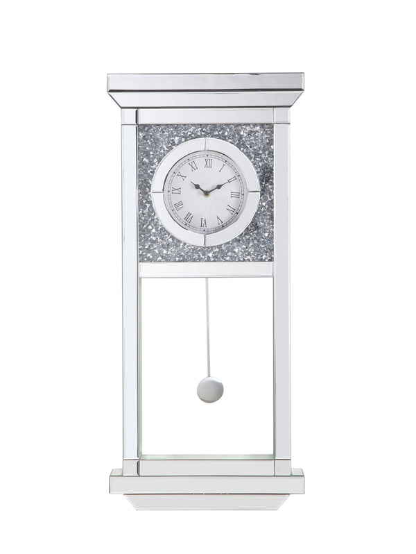 Noralie Glam Wall Clock Mirrored & Faux Diamonds AC00423-ACME