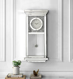 Noralie Glam Wall Clock Mirrored & Faux Diamonds AC00423-ACME
