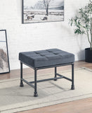 Brantley Industrial Ottoman Gray Velvet(#300-98, $6 USD/m) AC00427-ACME