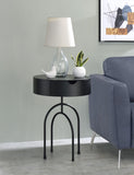 Talos Contemporary Accent Table Black Finish AC00596-ACME