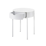 Scylla Contemporary Accent Table White Finish AC00597-ACME