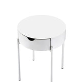 Scylla Contemporary Accent Table White Finish AC00597-ACME