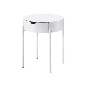 Scylla Contemporary Accent Table White Finish AC00597-ACME