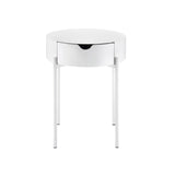 Scylla Contemporary Accent Table White Finish AC00597-ACME