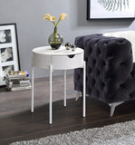 Scylla Contemporary Accent Table White Finish AC00597-ACME