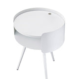 Medea Contemporary Accent Table White Finish AC00598-ACME