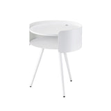 Medea Contemporary Accent Table White Finish AC00598-ACME