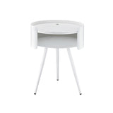 Medea Contemporary Accent Table White Finish AC00598-ACME