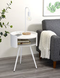 Medea Contemporary Accent Table White Finish AC00598-ACME