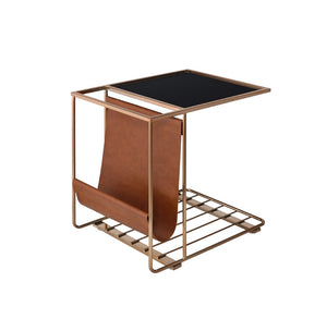 Peleus Contemporary Accent Table Rose Gold AC00599-ACME