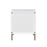 Myles Contemporary Nightstand White & Gold Finish AC00843-ACME