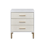 Myles Contemporary Nightstand White & Gold Finish AC00843-ACME