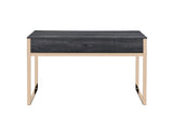 Perle Industrial Vanity Desk with USB Champagne Gold & Black Finish AC00897-ACME