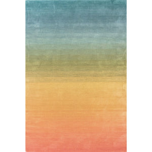 Trans-Ocean Liora Manne Arca Ombre Contemporary Indoor Hand Loomed 100% Wool Rug Rainbow 8'3" x 11'6"