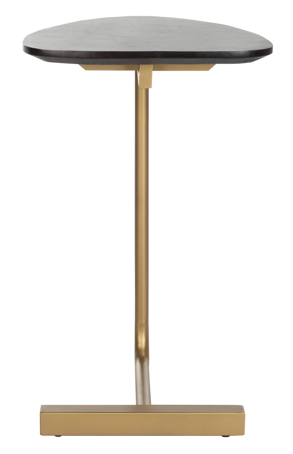 Kaiya C-Table - Vintage Italian Inspired Modern Luxury with Elegant Gold Finish and Black Top