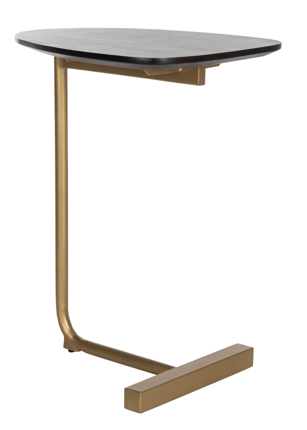 Kaiya C-Table - Vintage Italian Inspired Modern Luxury with Elegant Gold Finish and Black Top