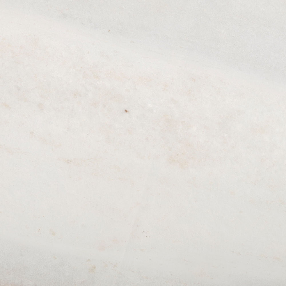 Theia Contemporary Accent Table with White Marble Top and Gold Finish for Elegant Living Rooms