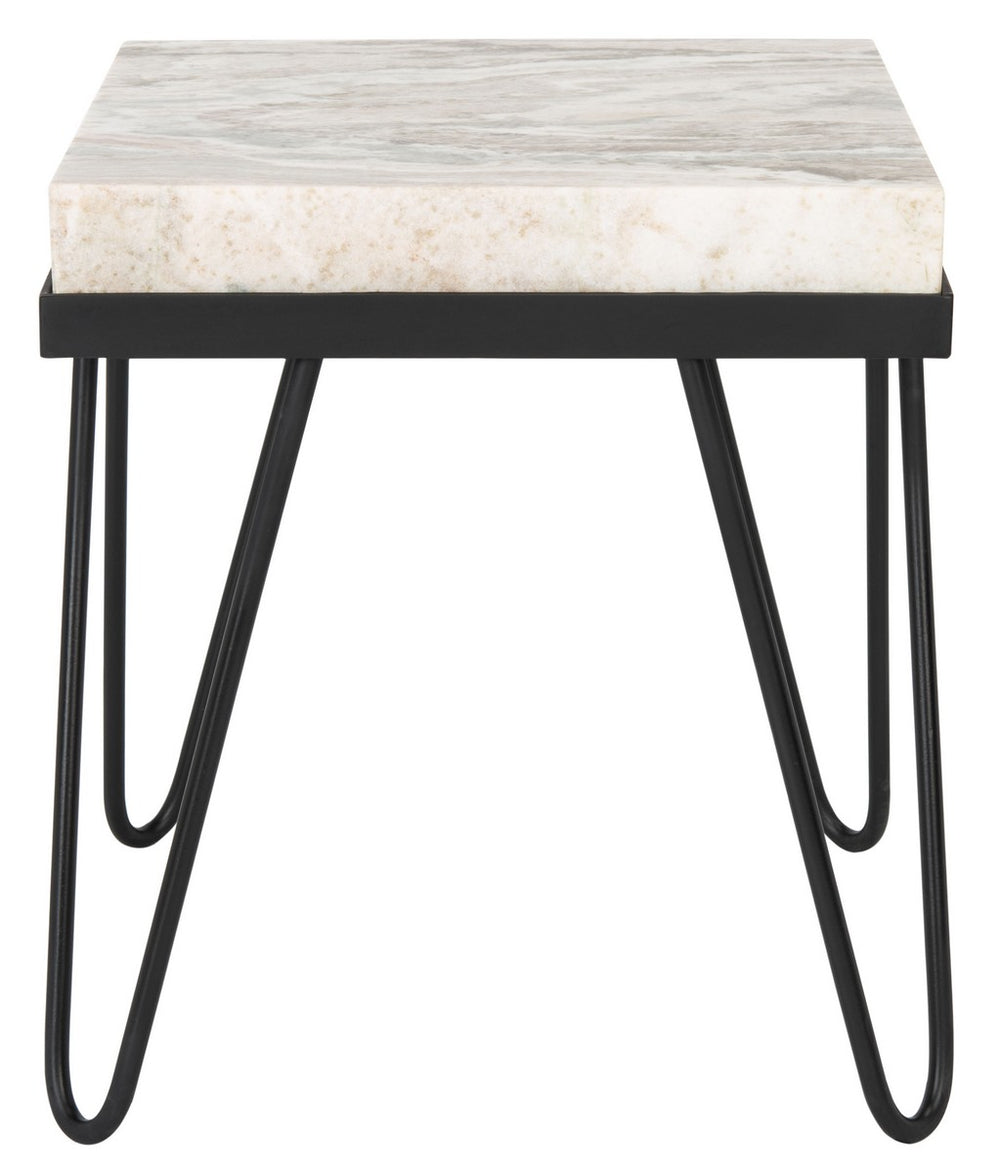 Jada Stone Top Accent Table - Modern Marble & Metal Design with Hairpin Legs for Stylish Decor