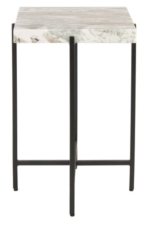 Tenzin Stylish Marble-Top Accent Table with Sleek Metal Base - Modern Home Décor Essential
