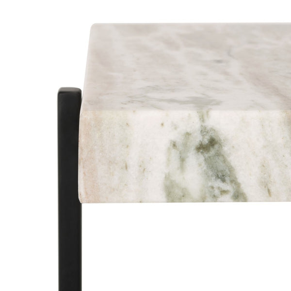 Tenzin Stylish Marble-Top Accent Table with Sleek Metal Base - Modern Home Décor Essential