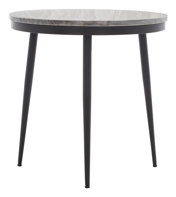 Safavieh Hiten Drink Table  Grey Marble Iron ACC3714A