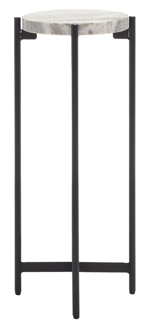 Safavieh Castiel Hammered Side Table  Grey Marble Iron ACC3718A