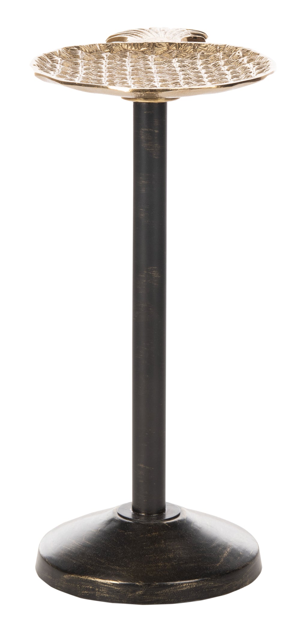 Luana Pineapple Top Accent Table - Elegant Gold Finish with Antique Base for Timeless Living Room Style