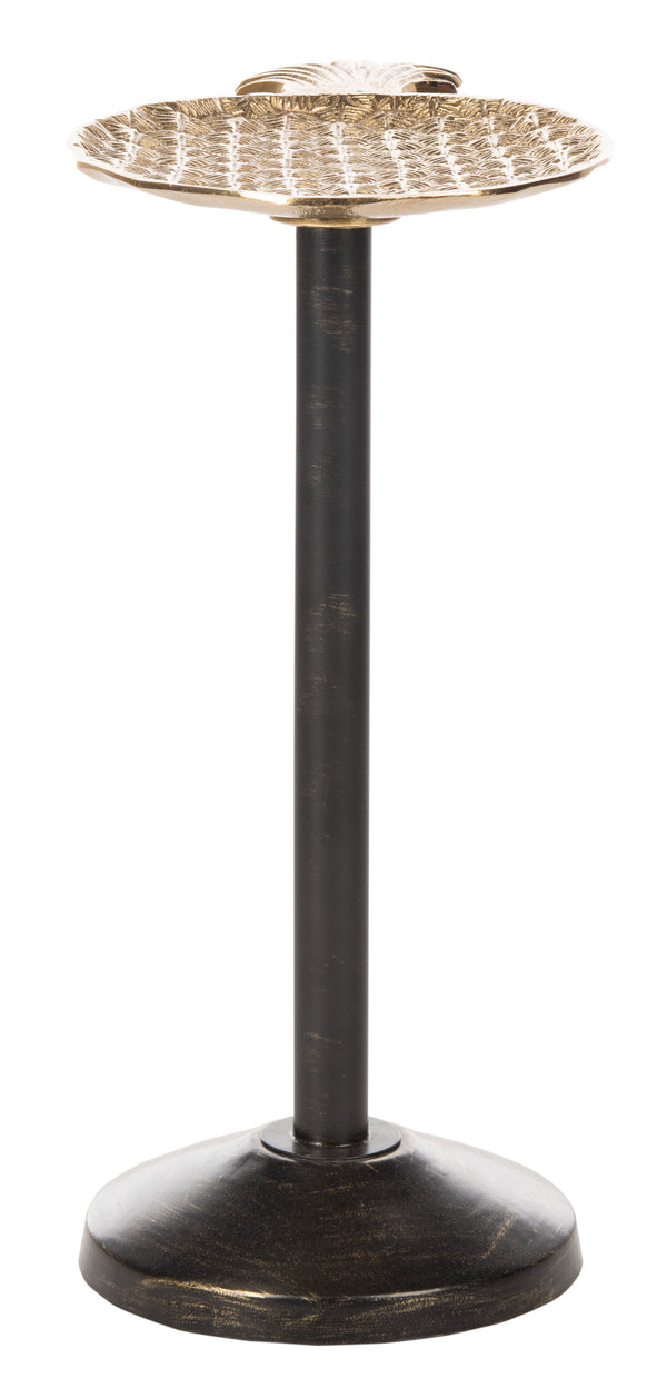 Luana Pineapple Top Accent Table - Elegant Gold Finish with Antique Base for Timeless Living Room Style