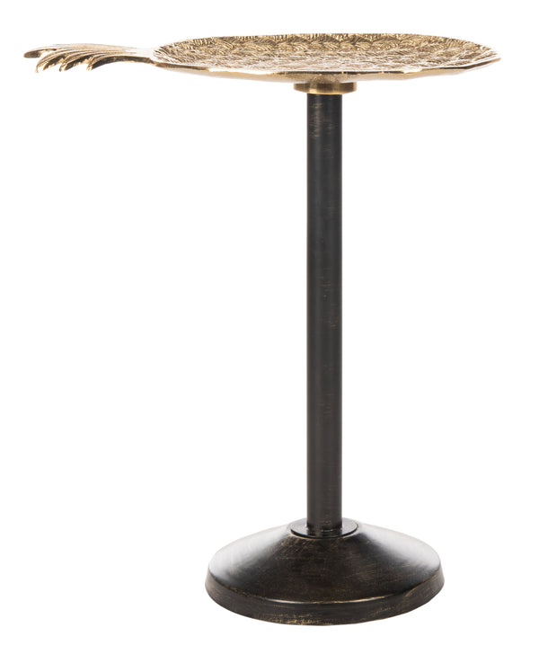 Luana Pineapple Top Accent Table - Elegant Gold Finish with Antique Base for Timeless Living Room Style