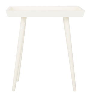 Nonie Tray Accent Table - Modern Pine Design in Vintage White, Perfect for Chic Interiors and Decor