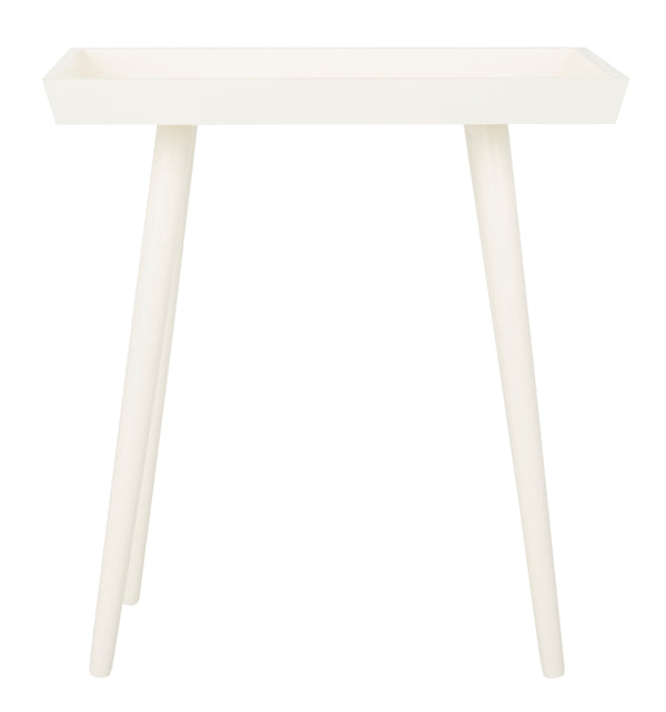 Nonie Tray Accent Table - Modern Pine Design in Vintage White, Perfect for Chic Interiors and Decor