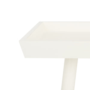 Nonie Tray Accent Table - Modern Pine Design in Vintage White, Perfect for Chic Interiors and Decor