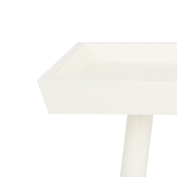Nonie Tray Accent Table - Modern Pine Design in Vintage White, Perfect for Chic Interiors and Decor