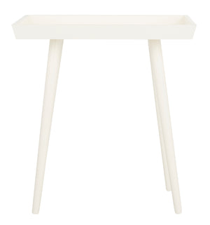 Nonie Tray Accent Table - Modern Pine Design in Vintage White, Perfect for Chic Interiors and Decor