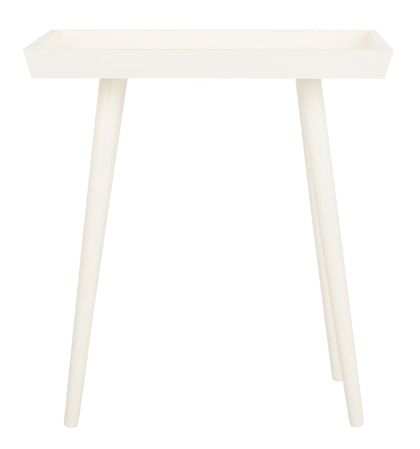 Nonie Tray Accent Table - Modern Pine Design in Vintage White, Perfect for Chic Interiors and Decor