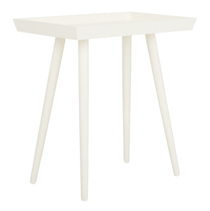Nonie Tray Accent Table - Modern Pine Design in Vintage White, Perfect for Chic Interiors and Decor