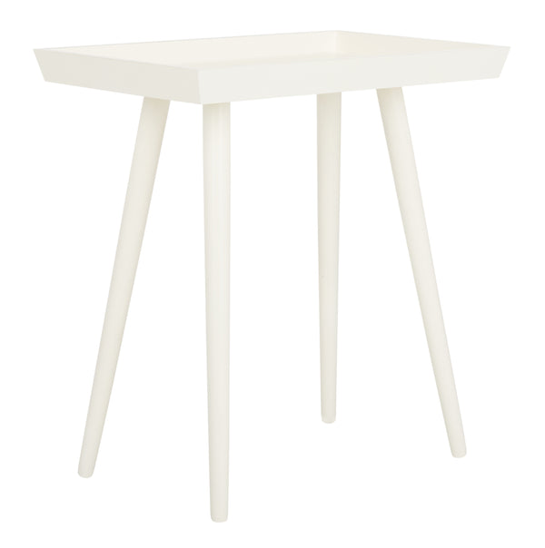 Nonie Tray Accent Table - Modern Pine Design in Vintage White, Perfect for Chic Interiors and Decor
