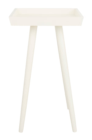 Nonie Tray Accent Table - Modern Pine Design in Vintage White, Perfect for Chic Interiors and Decor