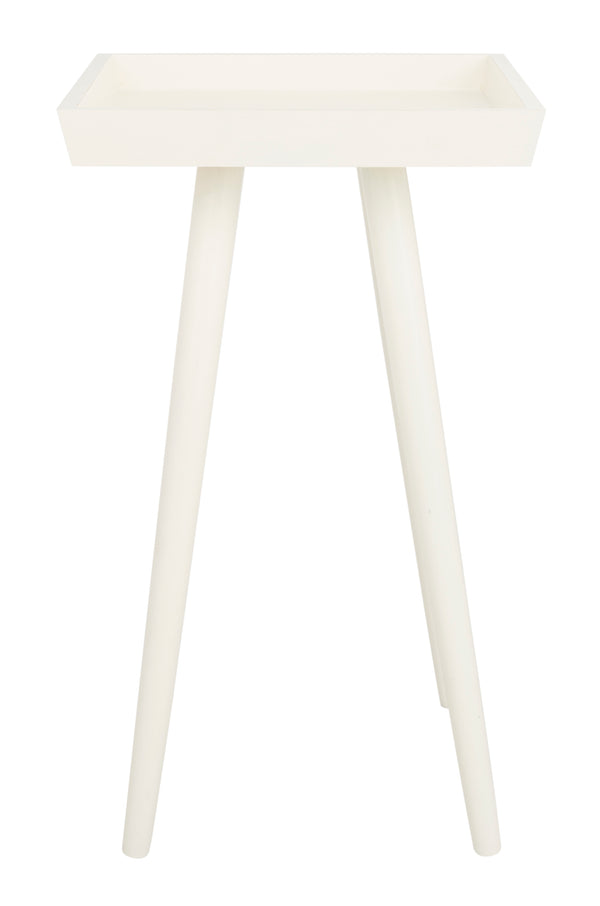 Nonie Tray Accent Table - Modern Pine Design in Vintage White, Perfect for Chic Interiors and Decor