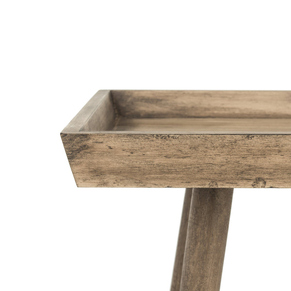 Nonie Tray Accent Table - Modern Pine Design in Vintage White, Perfect for Chic Interiors and Decor