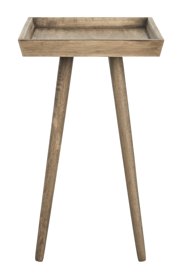 Nonie Tray Accent Table - Modern Pine Design in Vintage White, Perfect for Chic Interiors and Decor