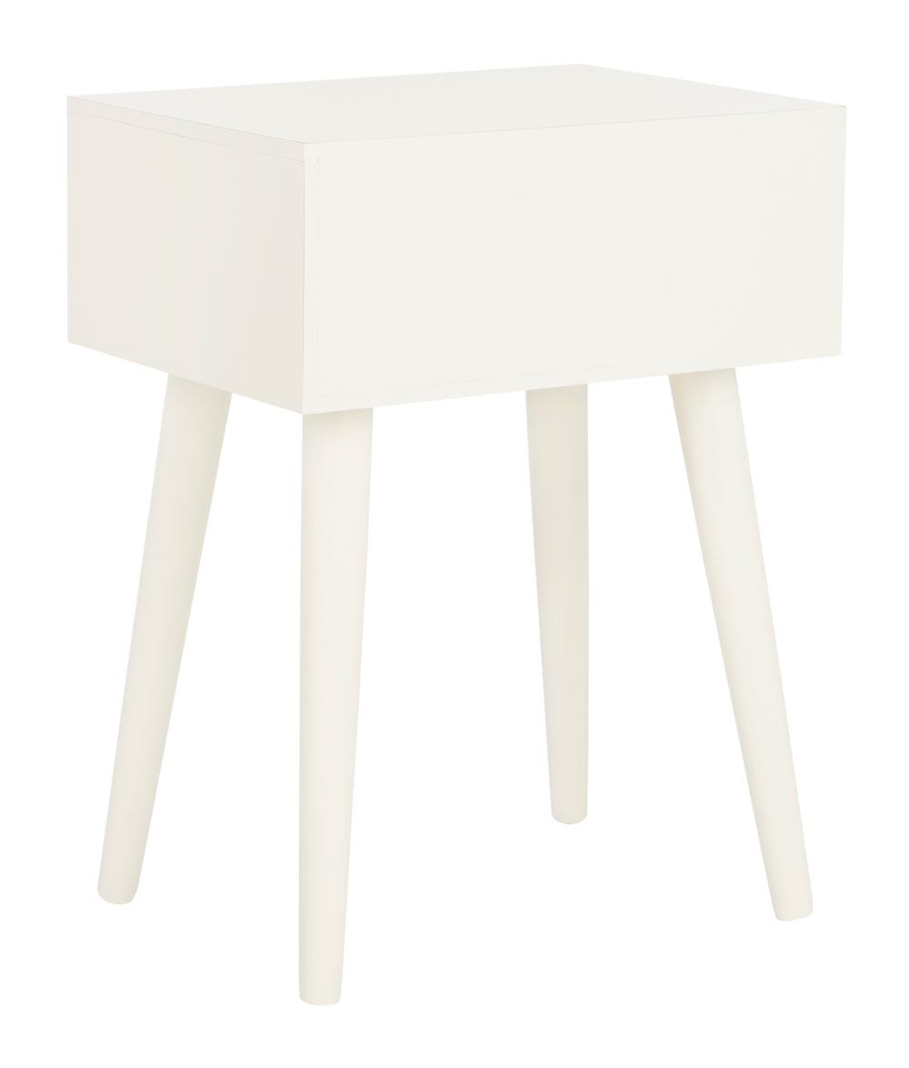 Lyle Accent Table - Scandinavian-Inspired Pine Wood Design in Vintage White for Stylish Interiors