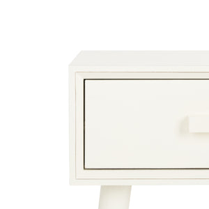 Lyle Accent Table - Scandinavian-Inspired Pine Wood Design in Vintage White for Stylish Interiors