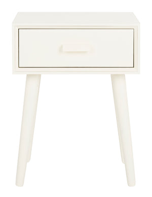Lyle Accent Table - Scandinavian-Inspired Pine Wood Design in Vintage White for Stylish Interiors